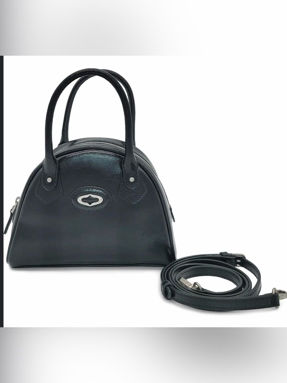 ORYANY BESTIE GENUINE LEATHER TOTE WOMENS BLACK COLOR REMOVABLE CROSSBODY STRAP